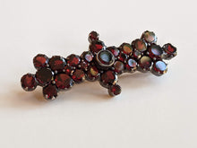 Load image into Gallery viewer, 19th c. Flat Cut Garnet Brooch