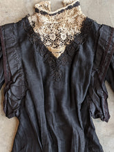 Load image into Gallery viewer, c. 1900s Cotton + Silk Shirtwaist | Study + Pattern / Repair