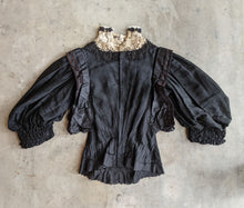Load image into Gallery viewer, c. 1900s Cotton + Silk Shirtwaist | Study + Pattern / Repair