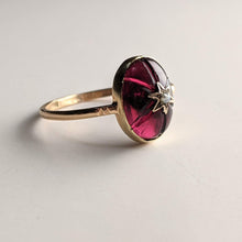 Load image into Gallery viewer, Victorian Almandine Garnet 15k Gold Star Ring