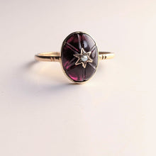 Load image into Gallery viewer, Victorian Almandine Garnet 15k Gold Star Ring