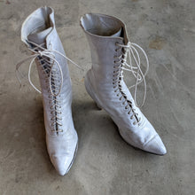 Load image into Gallery viewer, c. 1910s-1920s White Boots | Approx Sz. 7.5-8