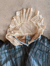 Load image into Gallery viewer, 1890s Black + Blue Silk Bodice | Study + Display