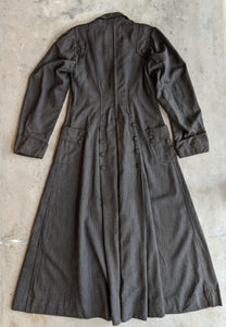 1900s Edwardian Long Coat in Brown/Black
