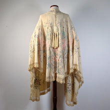 Load image into Gallery viewer, c. 1900s-1910s Pastel Silk Shawl Wrap