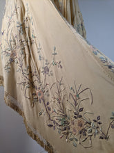 Load image into Gallery viewer, c. 1900s-1910s Pastel Silk Shawl Wrap