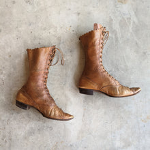 Load image into Gallery viewer, c. 1890s Brown Lace Up Boots | Approx Sz. 7