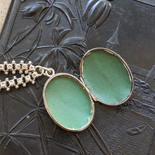 Load image into Gallery viewer, Solid Silver Victorian Book Chain Necklace + Locket
