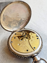 Load image into Gallery viewer, c. 1890s Coin Silver Pocket Watch