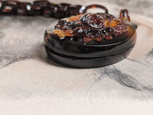 Load image into Gallery viewer, 19th c. Tortoise Shell Locket + Chain