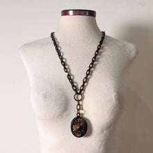 Load image into Gallery viewer, 19th c. Tortoise Shell Locket + Chain