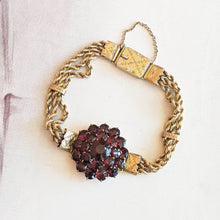 Load image into Gallery viewer, 19th c. 14k Gold Bohemian Garnet Bracelet