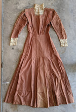 Load image into Gallery viewer, c. 1908-1909 Peach Silk Dress | Study + Display