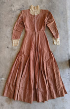 Load image into Gallery viewer, c. 1908-1909 Peach Silk Dress | Study + Display