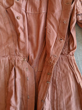 Load image into Gallery viewer, c. 1908-1909 Peach Silk Dress | Study + Display