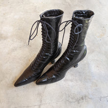 Load image into Gallery viewer, c. 1910s-1920s Black Louis Heel Boots | Approx Sz 5-6