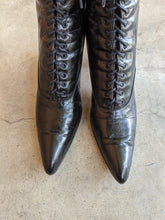 Load image into Gallery viewer, c. 1910s-1920s Black Louis Heel Boots | Approx Sz 5-6