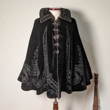 Load image into Gallery viewer, c. 1890s Silk Velvet Cape | Study, Display, Repair