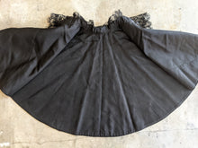 Load image into Gallery viewer, c. 1890s Black Silk Capelet w/ Lace Collar