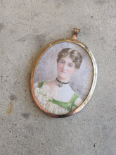 Load image into Gallery viewer, 1930s Hand Painted Miniature Portrait