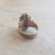 Load image into Gallery viewer, c. 1880s 14k Rose Gold Carved Onyx Ring | Sz 5.5