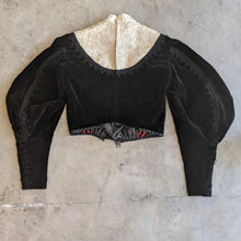 Load image into Gallery viewer, c. 1900s Black Velvet Bodice