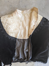 Load image into Gallery viewer, c. 1900s Black Velvet Bodice