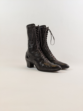 Load image into Gallery viewer, 1910s-1920s Black Lace Up Boots | Approx Sz 6-6.5