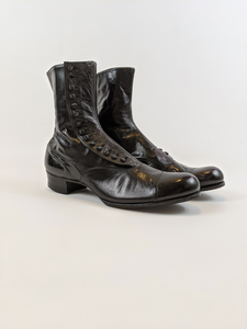 RESERVED — 1910s Black Side Button Boots | Approx Sz 8.5-9