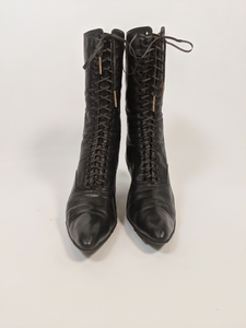1910s-20s Black Boots | Approx Sz 7