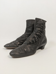 1890s "Sorosis" Side Button Boots | Approx Sz 8-8.5