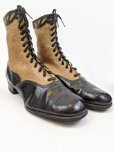 Load image into Gallery viewer, 1930s Lace Up Brown and Black Boots | Approx Sz 7