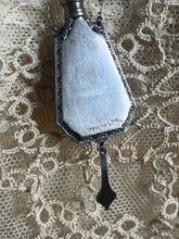 Load image into Gallery viewer, Art Deco Sterling Silver Guilloche Enamel Perfume Bottle Necklace