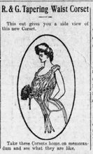 Load image into Gallery viewer, 1900s R&G Tapering Waist Corset | 23"