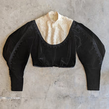 Load image into Gallery viewer, c. 1900s Black Velvet Bodice