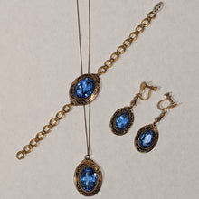 Load image into Gallery viewer, Art Deco Gold Filled Parure | Earrings, Necklace, Bracelet