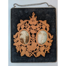 Load image into Gallery viewer, 1910s-20s Picture Frame Wall Hanging | Velvet + Wood
