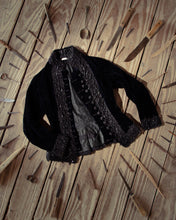 Load image into Gallery viewer, c. 1880s Beaded Black Velvet Bodice