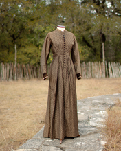 Load image into Gallery viewer, c. 1880s Brown Calico Dress