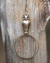 Load image into Gallery viewer, Vintage Owl Magnifying Glass Necklace