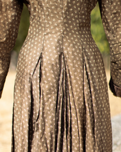 Load image into Gallery viewer, c. 1880s Brown Calico Dress