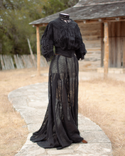 Load image into Gallery viewer, Early 1900s Black Lace Dress Set