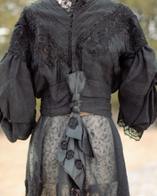 Load image into Gallery viewer, Early 1900s Black Lace Dress Set