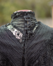 Load image into Gallery viewer, Early 1900s Black Lace Dress Set