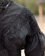 Load image into Gallery viewer, Early 1900s Black Lace Dress Set