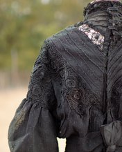 Load image into Gallery viewer, Early 1900s Black Lace Dress Set