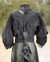 Load image into Gallery viewer, Early 1900s Black Lace Dress Set