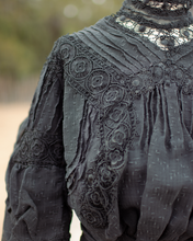 Load image into Gallery viewer, Early 1900s Black Lace Dress Set