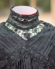 Load image into Gallery viewer, Early 1900s Black Lace Dress Set