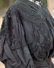 Load image into Gallery viewer, Early 1900s Black Lace Dress Set